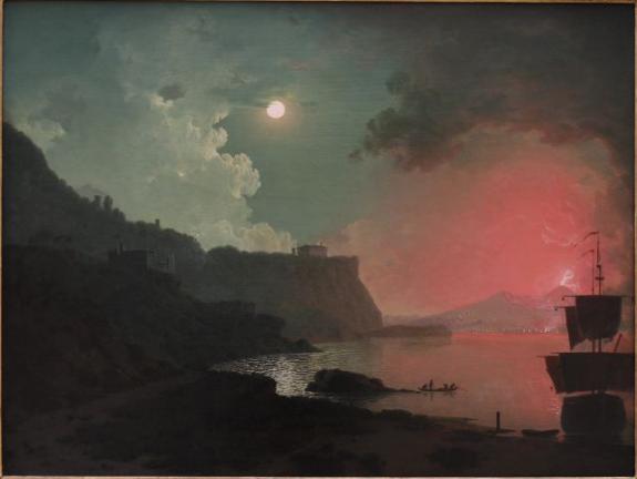 Vesuvius From Posillipo by Moonlight