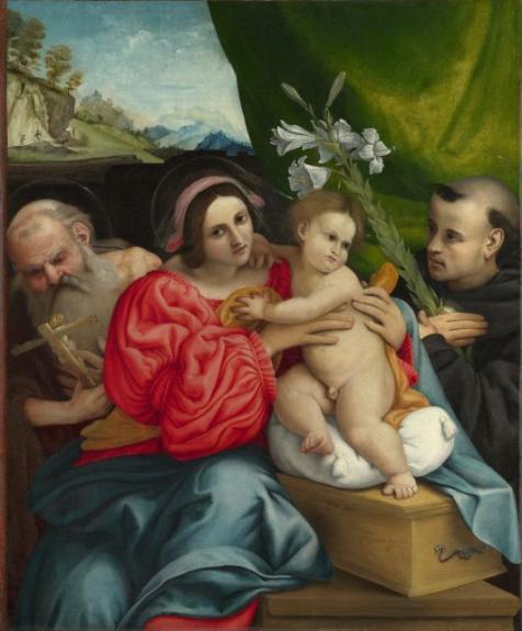 The Virgin And Child With Saints Jerome And Nicholas Of Tolentino