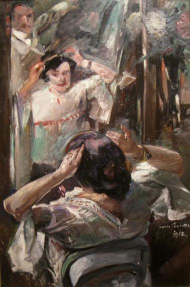At The Mirror By Lovis Corinth