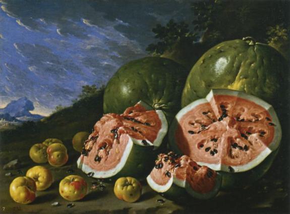 Still Life With Watermelons And Apples