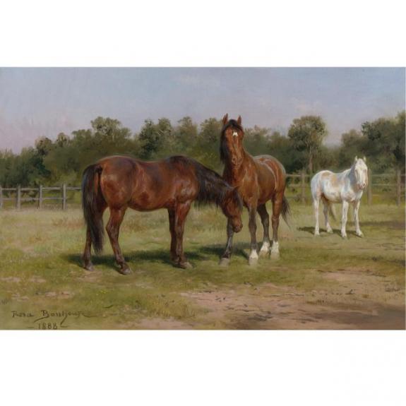 Three Horses In A Landscape