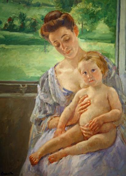 Mother And Child In The Conservatory