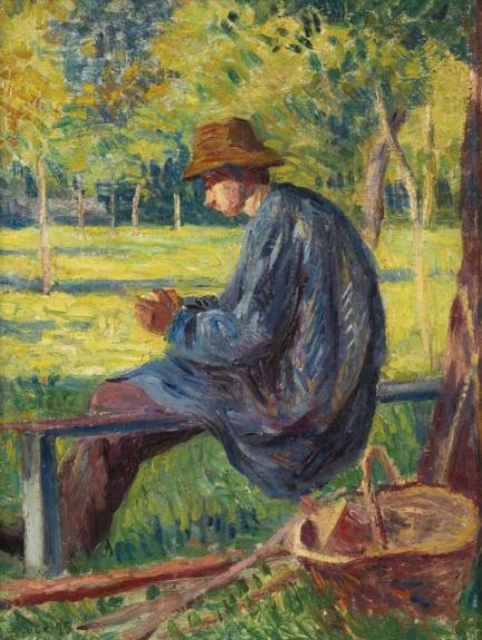 Ludovic Rodo Pissarro Dans Le Jardin De Son Pere A Eragny