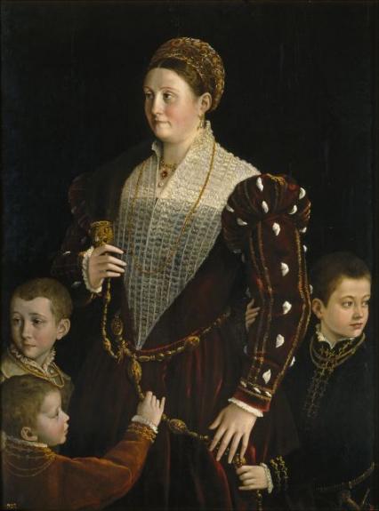Portrait of Camilla Gonzaga And Her Three Sons