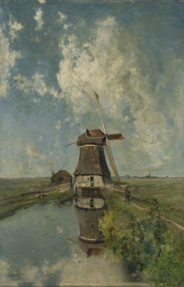 Windmill on a Polder Waterway, known as 'In the Month of July'.