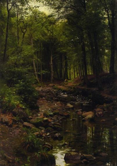 Skovstraekning Woodland Landscape