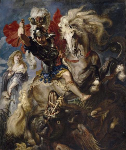 Saint George Battles The Dragon