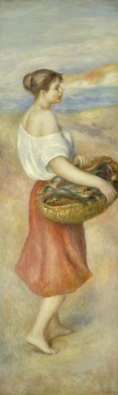 Girl With A Basket Of Fish