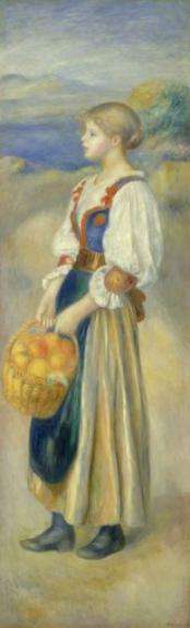 Girl With A Basket Of Oranges