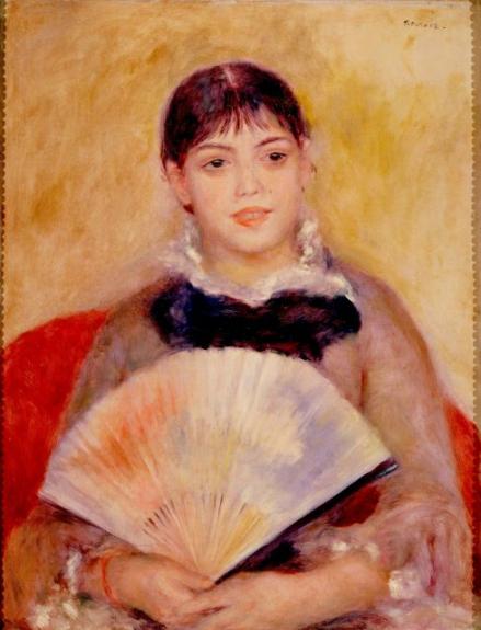 Girl With A Fan (Alphonsine Fournaise)