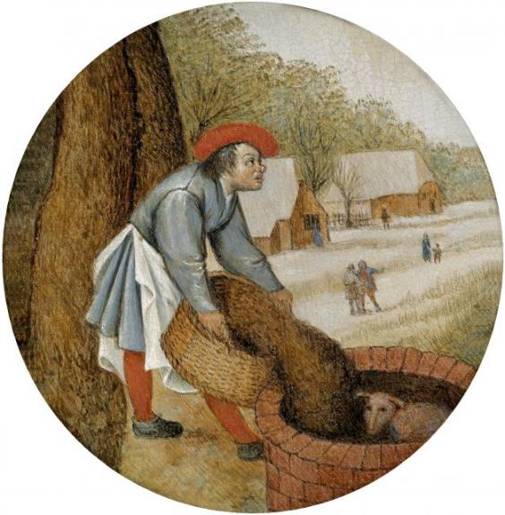 The Farmer Pours To The Well After The Calf Has Fallen