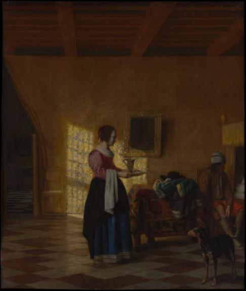 Woman With A Water Pitcher, And A Man By A Bed (The Maidservant)