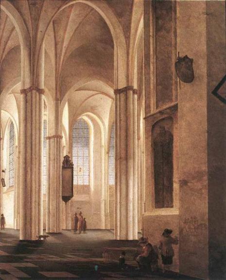 The Interior Of The Buurkerk At Utrecht