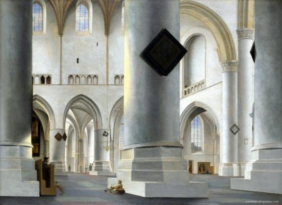 The Interior Of The Grote Kerk At Haarlem