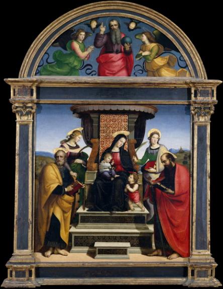 Madonna And Child Enthroned With Saints