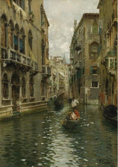 A Family Outing On A Venetian Canal