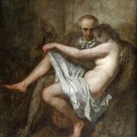 Attribue A Baudelaire Et La Presidente Huile Sur Toile