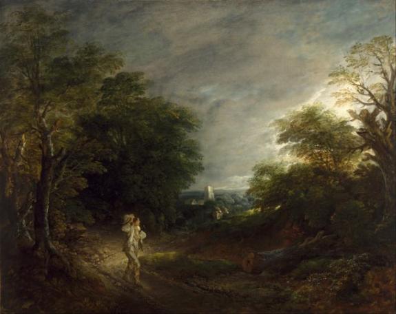 Wooded Landscape With A Woodcutter