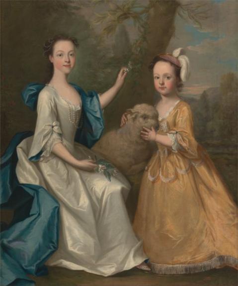 Young Women With A Lamb