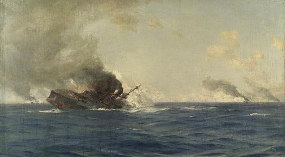 Sinking Of The Scharnhorst At The Battle Of The Falkland Islands