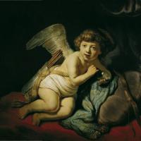 Cupid Blowing A Soap Bubble
