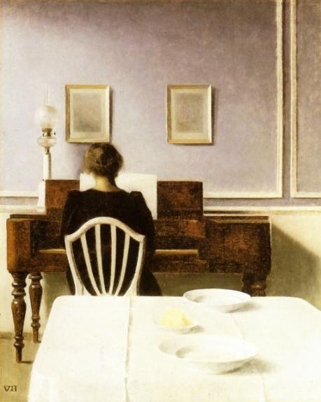Interior With A Girl At The Clavier