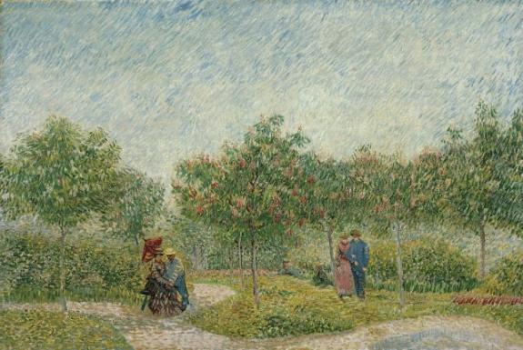 Garden In Montmarte With Lovers