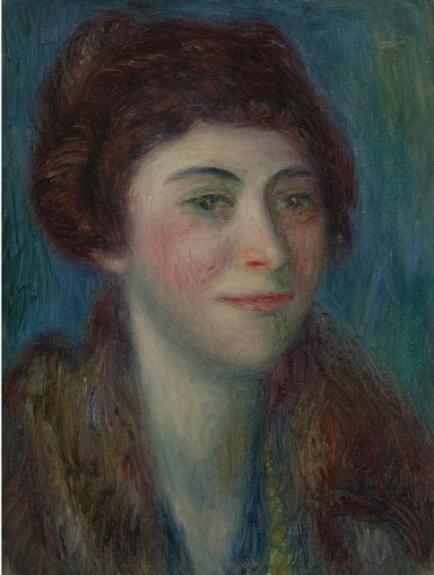 Head Of Woman With Fur Collar