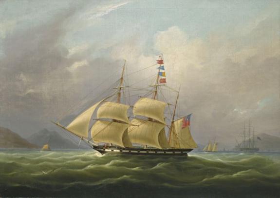The barque Sylph, beloging to Mr. Alexander Robertson off the Macao, China